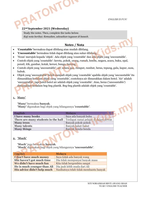 Pratonton muka 5 lembaran Modul PdPR Bahasa Inggeris Tahun 5 — Modul 12 — Bahasa Inggeris Tahun 5