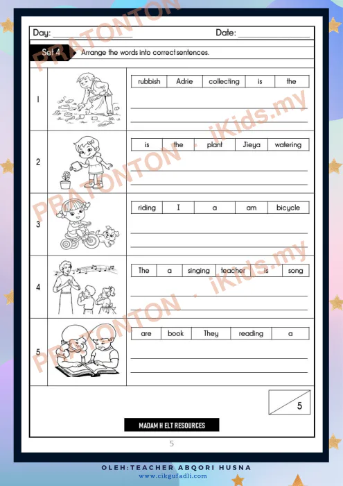 Pratonton muka 5 lembaran Modul PdPR Bahasa Inggeris Tahun 6 — Bahasa Inggeris Tahun 6