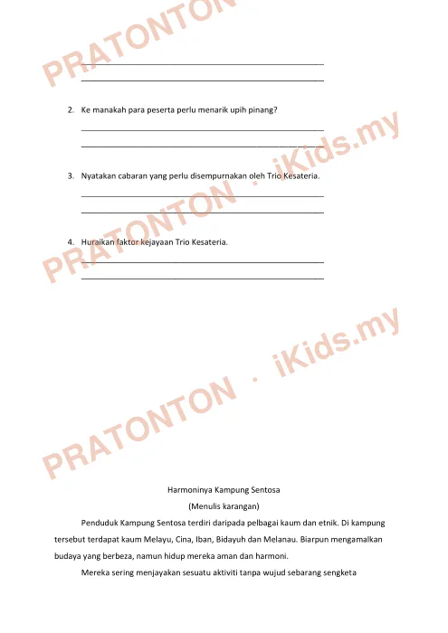 Pratonton muka 3 lembaran Modul PdPR Bahasa Melayu Tahun 6 — Unit 13: Formula Perpaduan — Bahasa Melayu Tahun 6