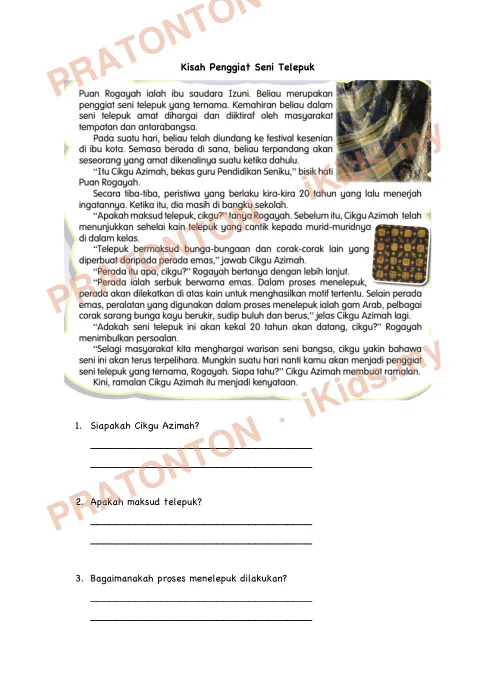 Pratonton muka 4 lembaran Modul PdPR Bahasa Melayu Tahun 6 — Unit 19: Khazanah Kesenian Bangsa — Bahasa Melayu Tahun 6