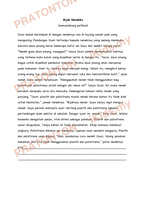 Pratonton muka 3 lembaran Modul PdPR Bahasa Melayu Tahun 6 — Unit 23: Pencinta Alam — Bahasa Melayu Tahun 6