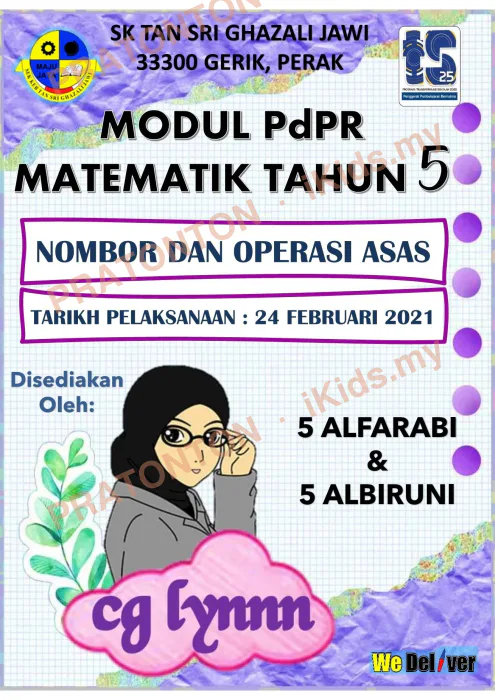 Pratonton muka 1 lembaran Modul PdPR Matematik Tahun 5 — Nombor Bulat (24 Februari) — Matematik Tahun 5