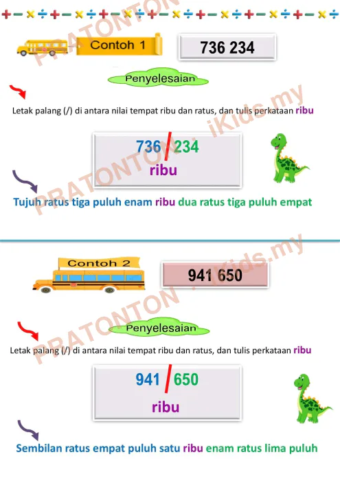 Pratonton muka 3 lembaran Modul PdPR Matematik Tahun 5 — Nombor Bulat dan Operasi Asas (Siri 1) — Matematik Tahun 5
