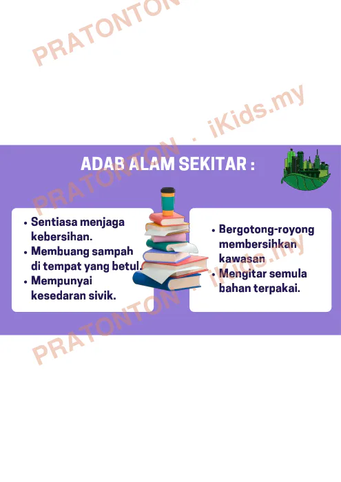 Pratonton muka 6 lembaran Modul PdPR Pendidikan Islam Tahun 5 — Adab Terhadap Alam Sekitar — Pendidikan Islam Tahun 5