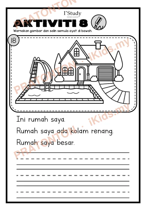 Pratonton muka 10 lembaran Modul PDPR — Bahasa Melayu Tahun 1