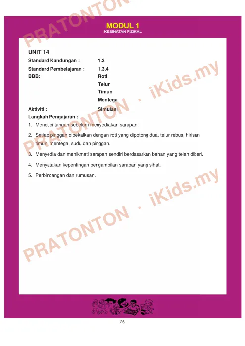 Pratonton muka 38 lembaran Modul Pendidikan Kesihatan 5 — Pendidikan Kesihatan Tahun 4