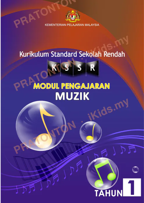 Pratonton muka 1 lembaran Modul Pengajaran Muzik Tahun 1 — Pendidikan Kesenian Tahun 1