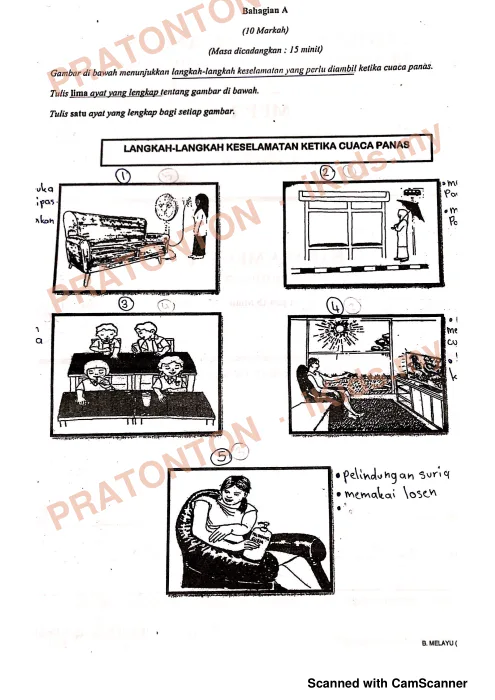 Pratonton muka 1 lembaran Modul Perkembangan Pembelajaran UPSR 2018 — Bahasa Melayu Penulisan — Bahasa Melayu Tahun 6