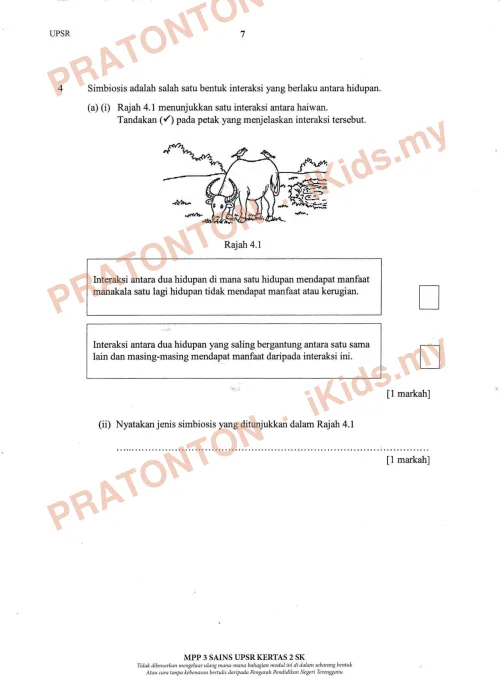 Pratonton muka 7 lembaran Modul Perkembangan Pembelajaran UPSR 2018 (MPP 3) — Sains Kertas 2 — Sains Tahun 6
