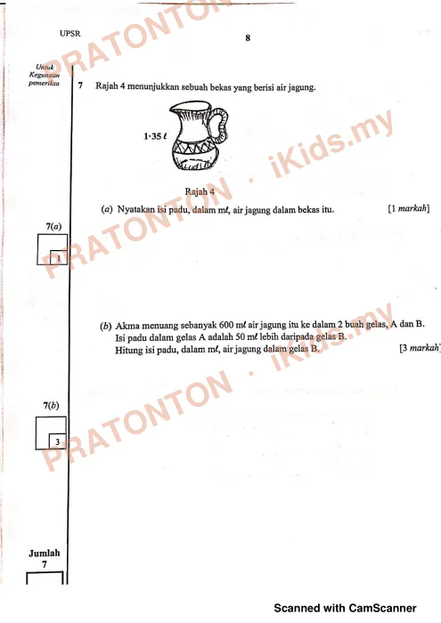 Pratonton muka 8 lembaran Modul Perkembangan Pembelajaran UPSR 2019 (MPP 2) — Matematik Kertas 2 — Matematik Tahun 6