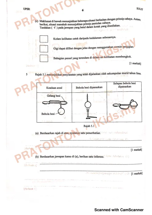 Pratonton muka 6 lembaran Modul Perkembangan Pembelajaran UPSR 2019 (MPP 2) — Sains Kertas 2 — Sains Tahun 6
