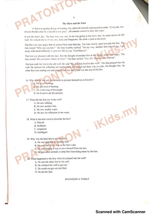 Pratonton muka 6 lembaran Modul Perkembangan Pembelajaran UPSR 2020 (MPP 1) — Bahasa Inggeris — Bahasa Inggeris Tahun 6