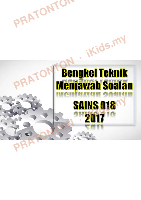 Pratonton muka 1 lembaran Modul Sains 1 — Sains Tahun 4