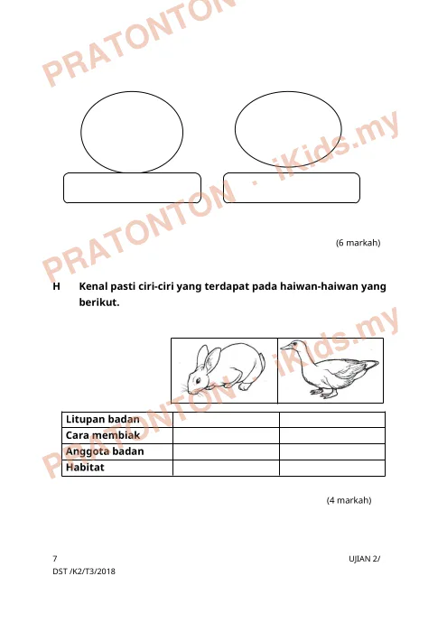 Pratonton muka 7 lembaran Modul Sains 1 — Sains Tahun 3