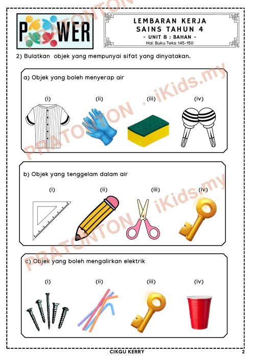Pratonton muka 5 lembaran Modul Sains 3 — Sains Tahun 4