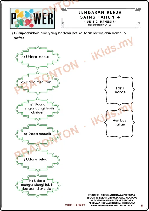Pratonton muka 6 lembaran Modul Sains 4 — Sains Tahun 4