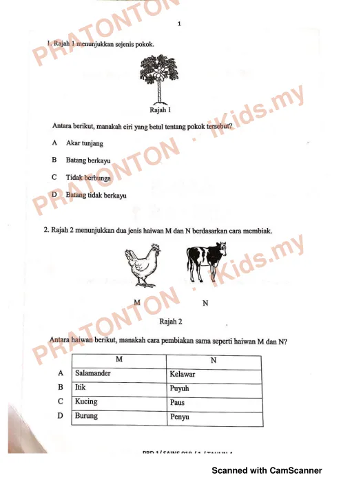 Pratonton muka 1 lembaran Modul Sains 6 — Sains Tahun 4