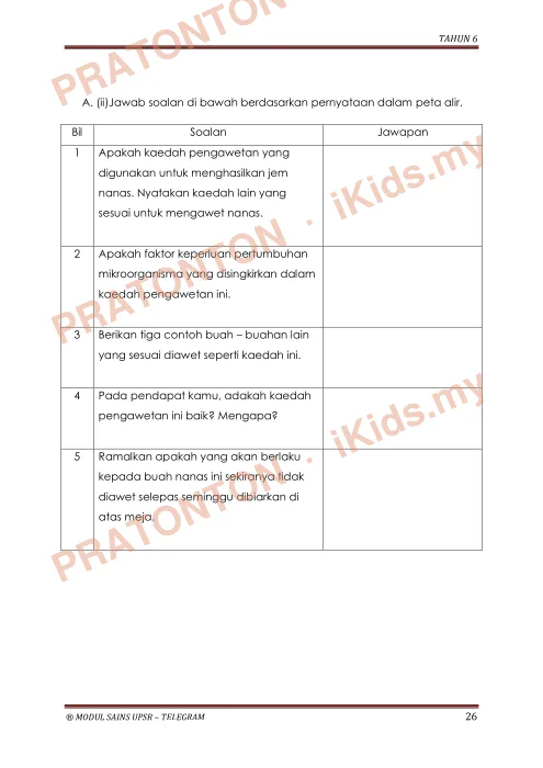 Pratonton muka 27 lembaran Modul Sains UPSR Tahun 6 — Ulang Kaji Cuti Pertengahan Tahun 2018 — Sains Tahun 6