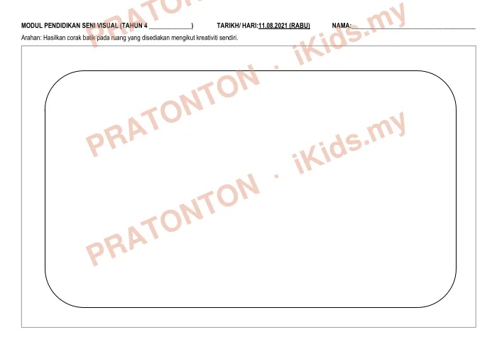 Pratonton muka 5 lembaran Modul Seni Visual 2 — Pendidikan Kesenian Tahun 4