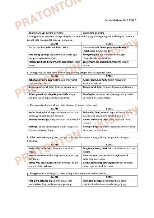 Pratonton muka 2 lembaran Modul Tatabahasa 3 — Kata Bilangan (Cenderabahasa JPN Pulau Pinang) — Bahasa Melayu Tahun 6