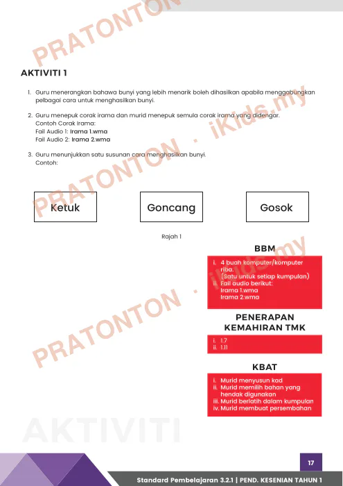 Pratonton muka 21 lembaran MODUL TEKNOLOGI MAKLUMAT — Sains Tahun 1