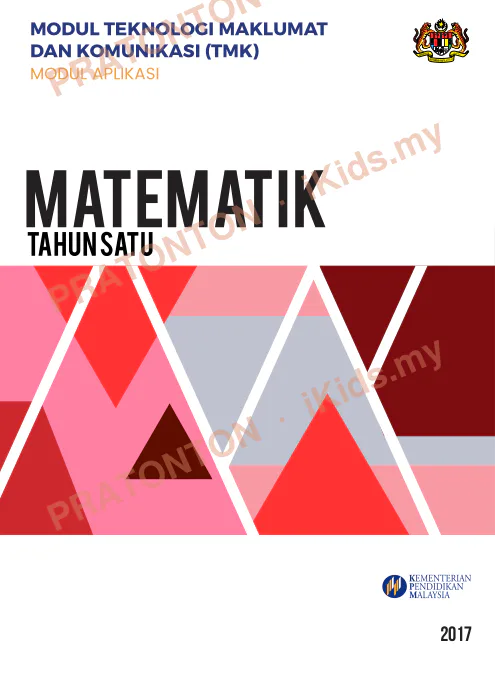 Pratonton muka 1 lembaran MODUL TEKNOLOGI MAKLUMAT — Matematik Tahun 1