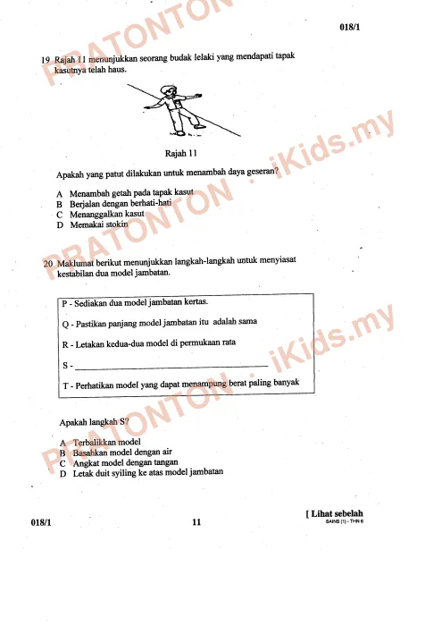 Pratonton muka 11 lembaran Modul TOP 3 (S2) Tahun 6 — Sains Kertas 1 — Sains Tahun 6