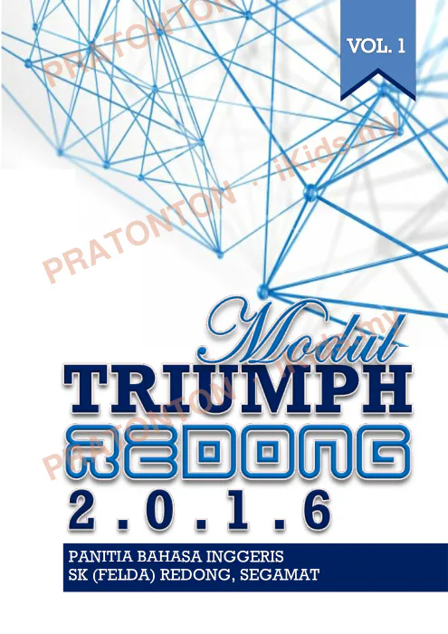 Pratonton muka 1 lembaran Modul Triumph Redong — Bahasa Inggeris Jilid 1 — Bahasa Inggeris Tahun 6