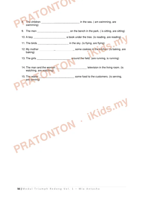 Pratonton muka 56 lembaran Modul Triumph Redong — Bahasa Inggeris Jilid 1 — Bahasa Inggeris Tahun 6