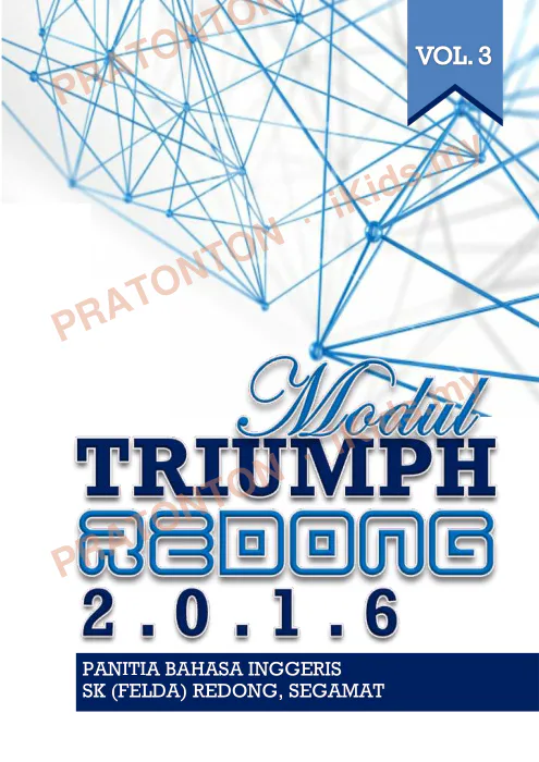 Pratonton muka 1 lembaran Modul Triumph Redong — Bahasa Inggeris Jilid 3 — Bahasa Inggeris Tahun 6