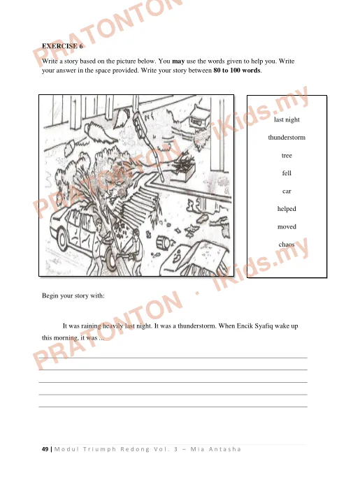 Pratonton muka 49 lembaran Modul Triumph Redong — Bahasa Inggeris Jilid 3 — Bahasa Inggeris Tahun 6