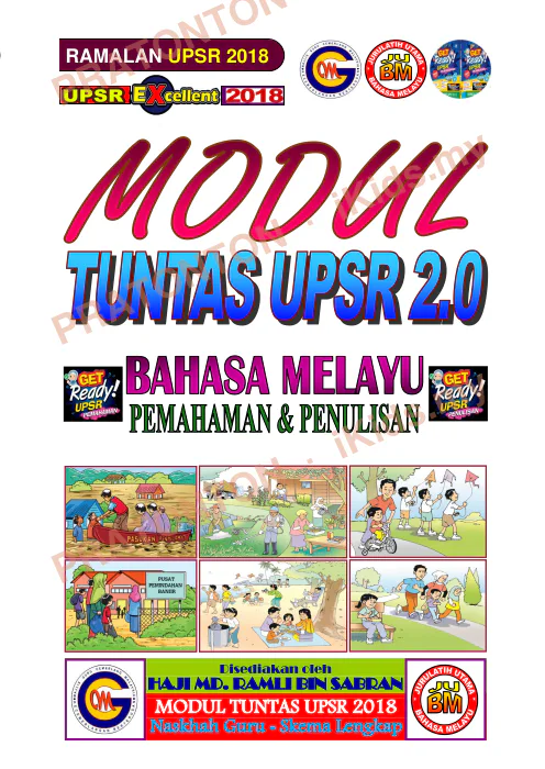 Pratonton muka 1 lembaran Modul Tuntas UPSR 2018 — Naskhah Guru dengan Skema (Sedutan) — Bahasa Melayu Tahun 6