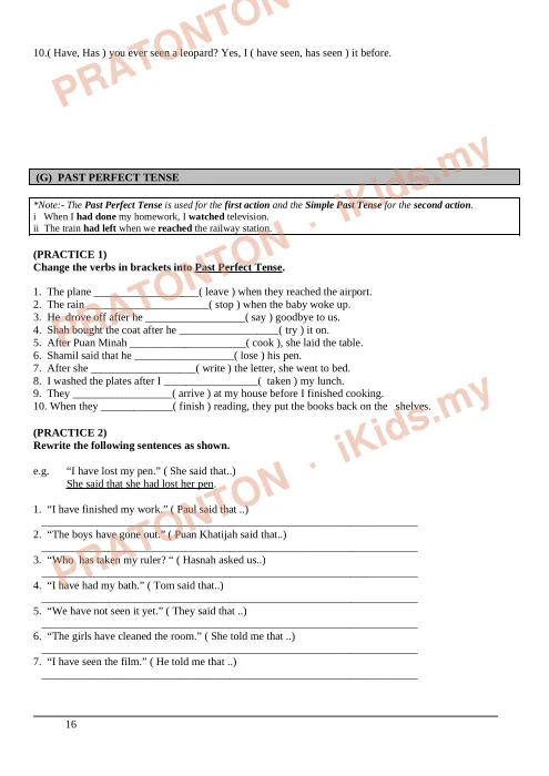 Pratonton muka 16 lembaran Modul Ulang Kaji Bahasa Inggeris — Vocabulary — Bahasa Inggeris Tahun 6