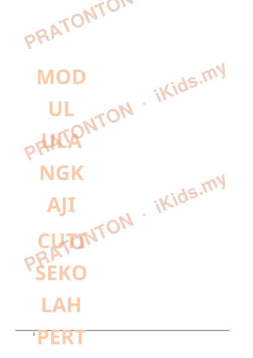 Pratonton muka 1 lembaran Modul Ulang Kaji Cuti Sekolah — Latihan Pembahagian — Matematik Tahun 6