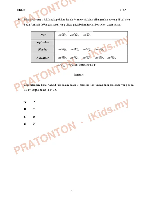 Pratonton muka 19 lembaran Modul Ulang Kaji Matematik Tahun 6 — Cuti Pertengahan Tahun 2018 (Set 2) — Matematik Tahun 6