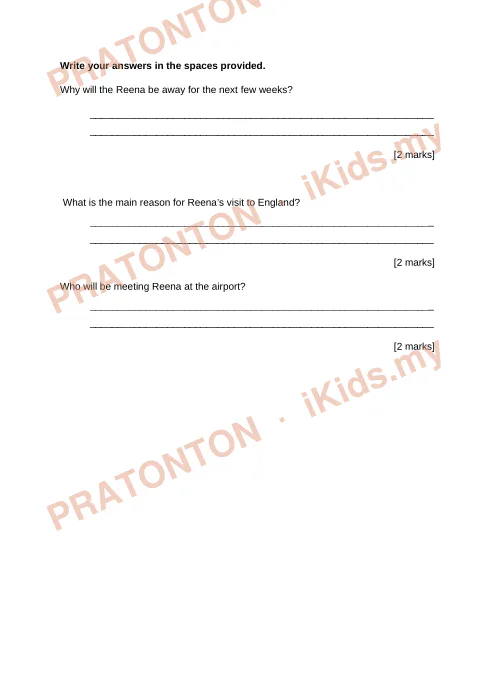 Pratonton muka 85 lembaran Modul UPSR Bahasa Inggeris — Koleksi Lengkap — Bahasa Inggeris Tahun 6