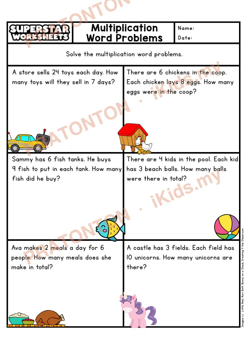 Pratonton muka 1 lembaran Latihan Matematik — Matematik Tahun 4