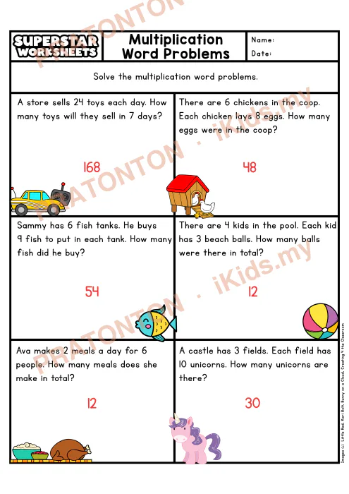 Pratonton muka 2 lembaran Latihan Matematik — Matematik Tahun 4