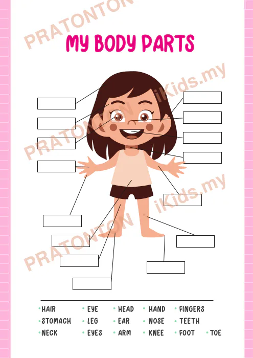 Pratonton muka 1 lembaran My Body Parts Girl — Sains Anak Istimewa