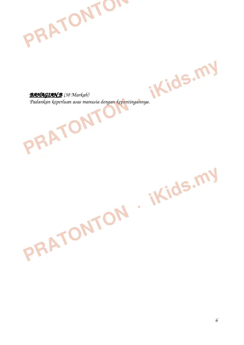 Pratonton muka 8 lembaran NAMA : ................................................................ — Sains Tahun 1