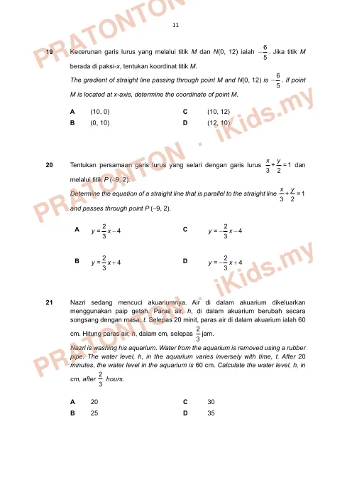 Pratonton muka 10 lembaran NOMBOR DAN OPERASI — Matematik Tahun 1