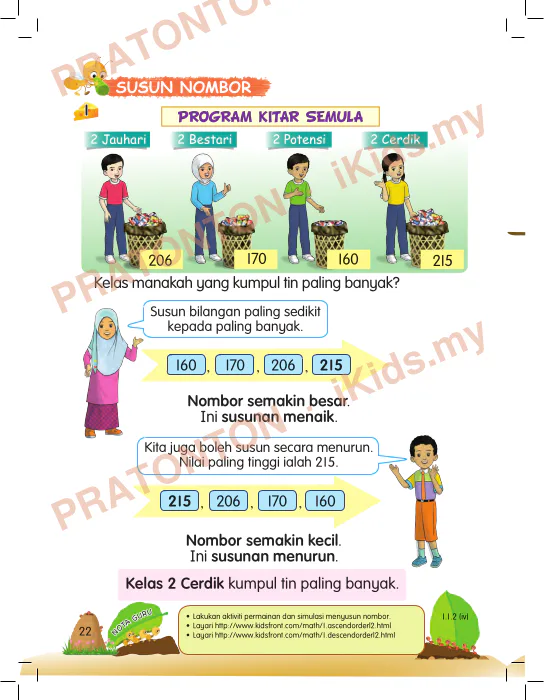Pratonton muka 22 lembaran NOMBOR HINGGA 1000 — Matematik Tahun 2