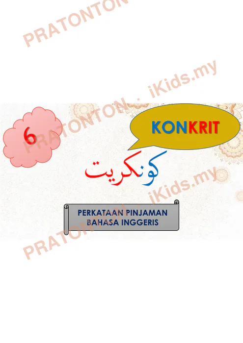 Pratonton muka 19 lembaran Nota Jawi Tahun 6 - 2 — Jawi Tahun 6
