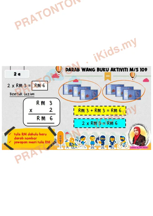 Pratonton muka 6 lembaran Nota Matematik 2 — Matematik Tahun 2