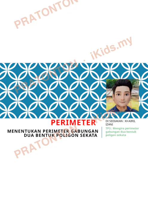 Pratonton muka 1 lembaran Nota Matematik Tahun 5 — Perimeter (Lengkap) — Matematik Tahun 5