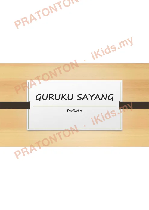 Pratonton muka 1 lembaran Nota Pendidikan Islam — Pendidikan Islam Tahun 4