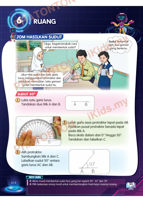 Pratonton muka 1 lembaran Nota Sudut UPSR — Matematik Tahun 6