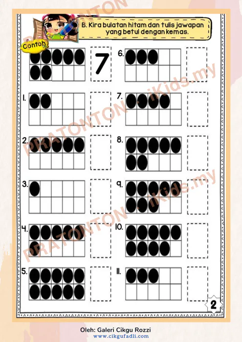 Pratonton muka 3 lembaran ONLINE — Matematik Tahun 1