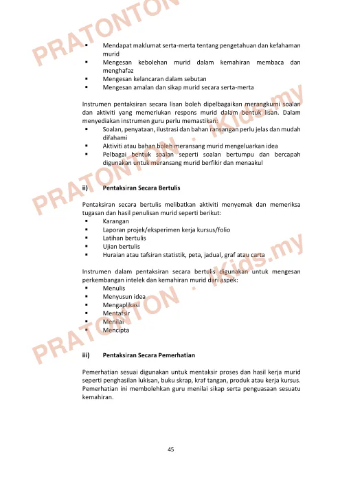 Pratonton muka 57 lembaran Panduan Pelaksanaan Pentaksiran Bilik Darjah (Edisi Ke-2, 2019) — Pendidikan Kesenian Tahun 6