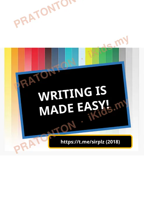 Pratonton muka 1 lembaran Panduan Penulisan Bahasa Inggeris — Writing Is Made Easy — Bahasa Inggeris Tahun 6